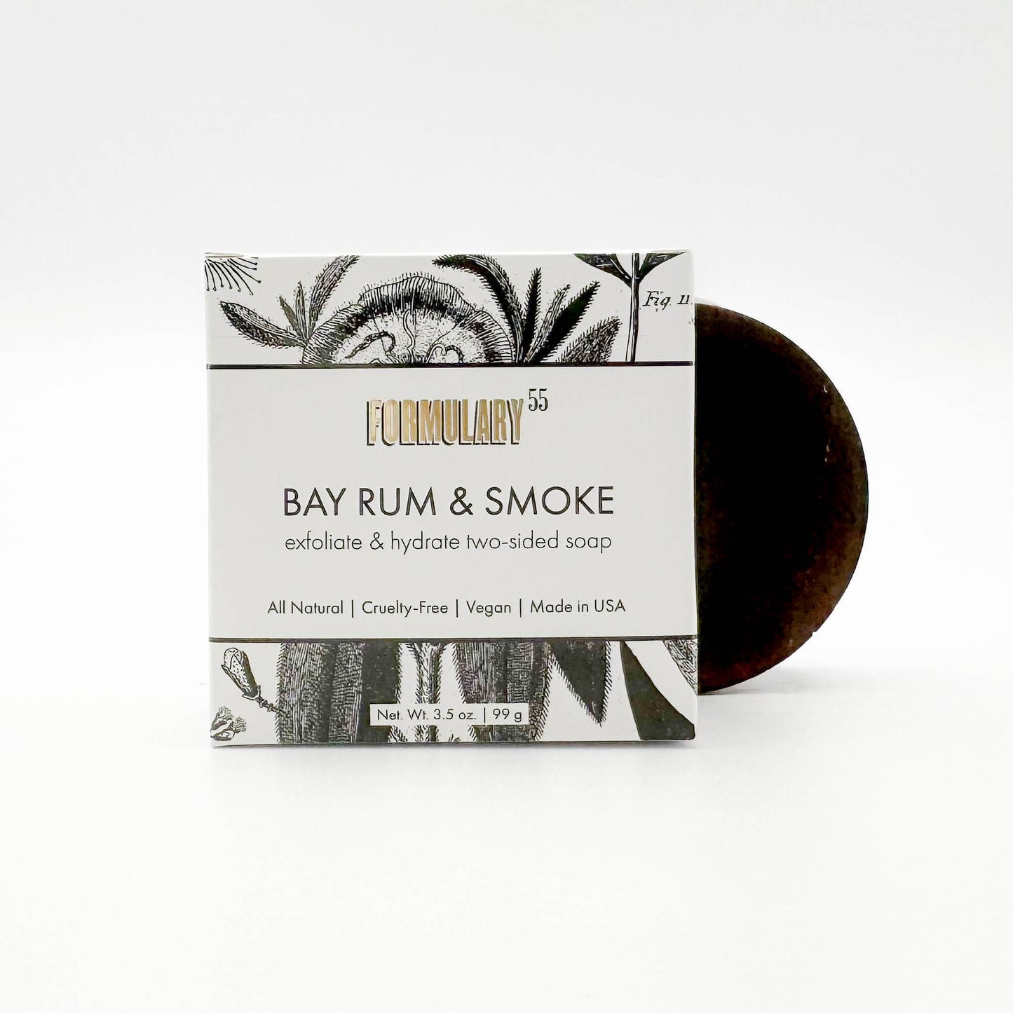 Bay Rum & Smoke - Exfoliate & Hydrate Two-Sided Soap