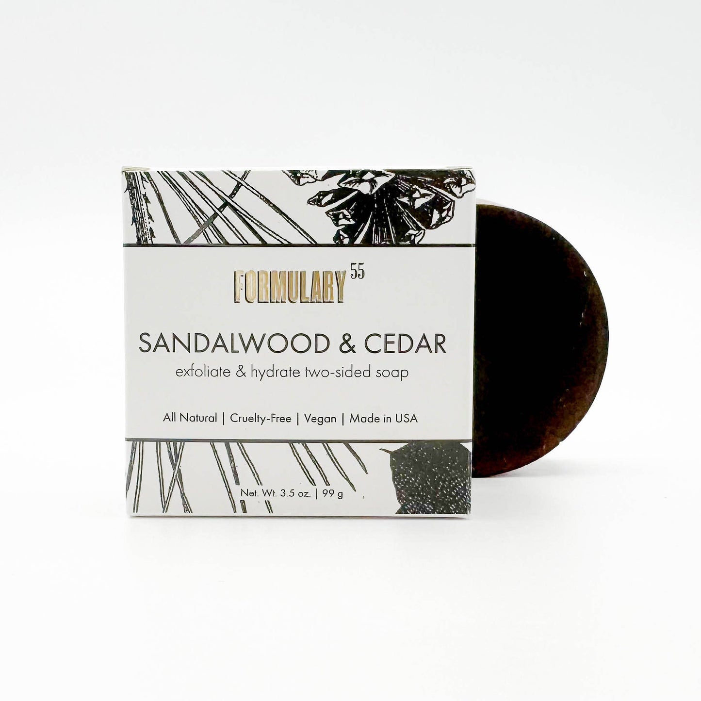Sandalwood & Cedar - Exfoliate & Hydrate Two-Sided Soap