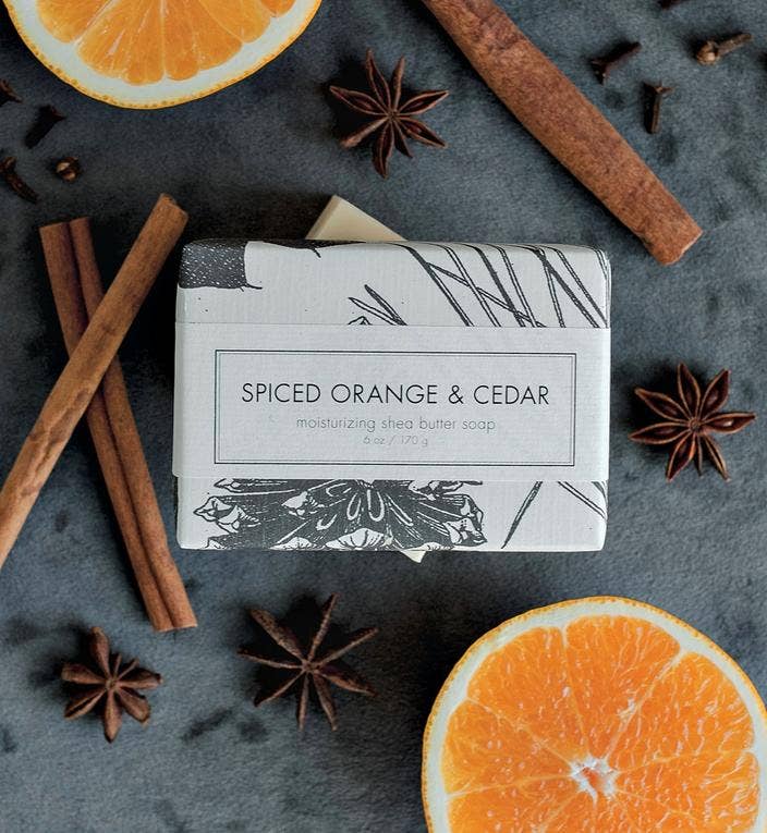 HOLIDAY SCENT - Spiced Orange & Cedar Shea Butter Soap Bar