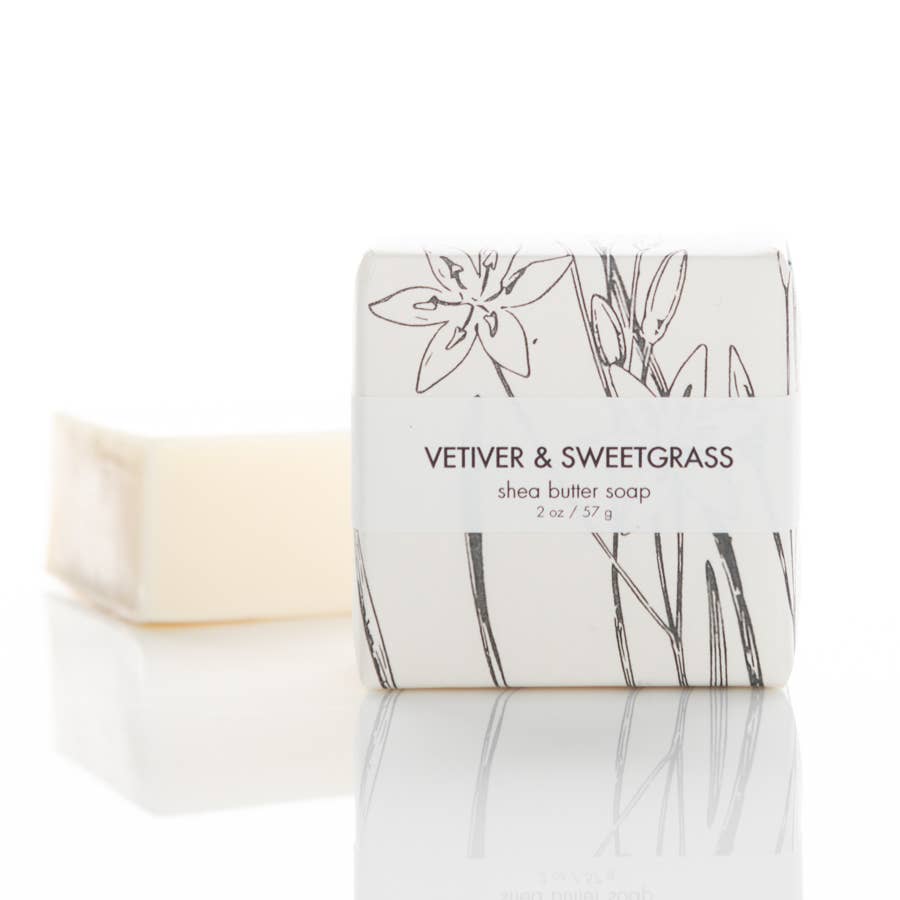 Vetiver & Sweetgrass - Petite Shea Butter Guest Soap