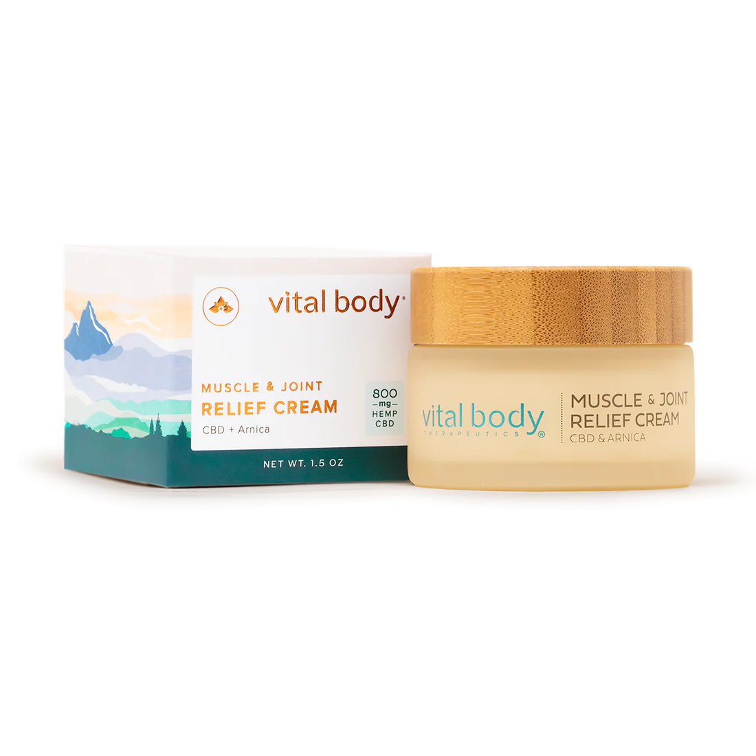 Vital Body Therapeutics Muscle & Joint Relief Cream CBD + Arnica 800mg Hemp CBD 1.5oz