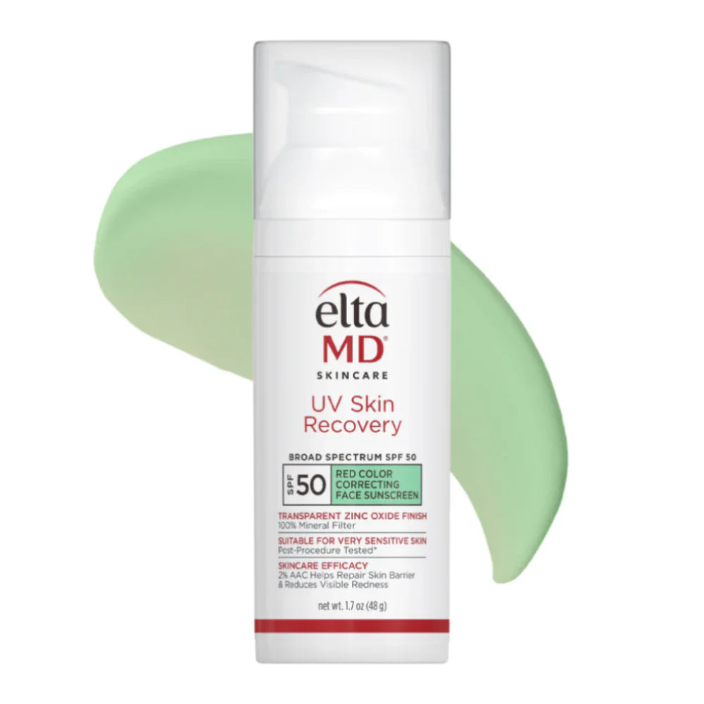 EltaMD Skincare  UV Skin Recovery Broad Spectrum SPF 50 Face Sunscreen, Green Tint 1.7oz 48g