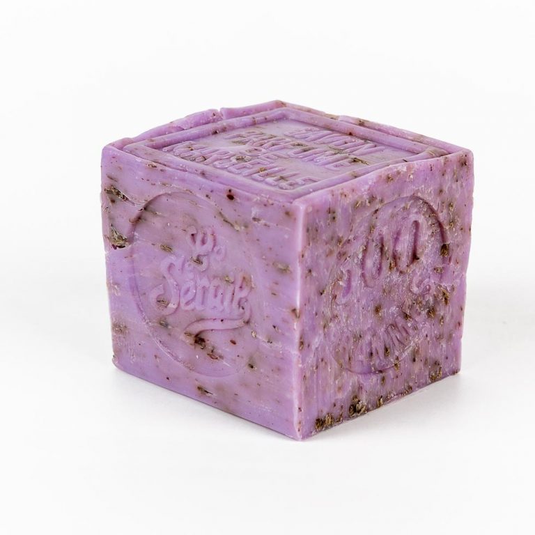 Marseille Soap Cube Crushed Lavender Flowers Le Serail 300g