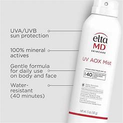 Elta MD Skincare UV AOX Mist SPF 40 Face and Body Sunscreen Mist 141 g