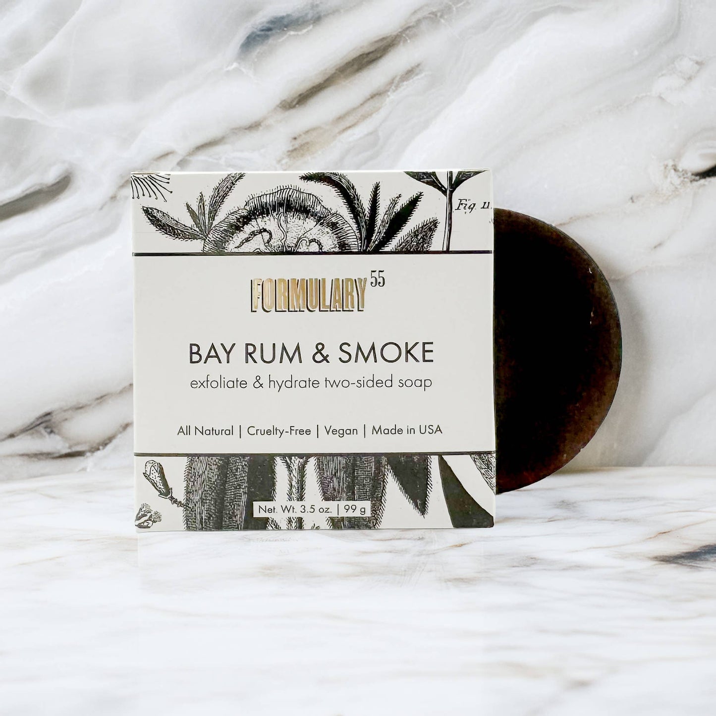 Bay Rum & Smoke - Exfoliate & Hydrate Two-Sided Soap